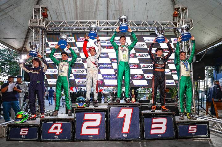 Dudu Pagliaro mostrou rápida evolução na OK-N e venceu na divisão Rookie na 3ª etapa da Copa São Paulo Light de Kart