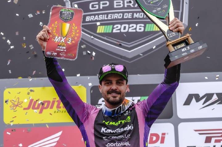 Kawasaki estreia com pódio no Campeonato Brasileiro de Motocross