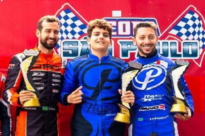 Nicollas Loretti comemora domínio completo e vitória na 4ª etapa da Copa São Paulo Granja Viana de Kart