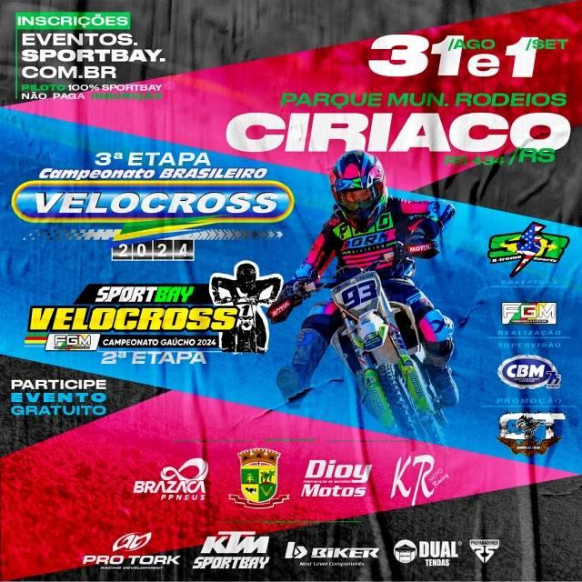 Brasileiro e Gaúcho de Velocross tem data marcada e acontece em Ciríaco/RS