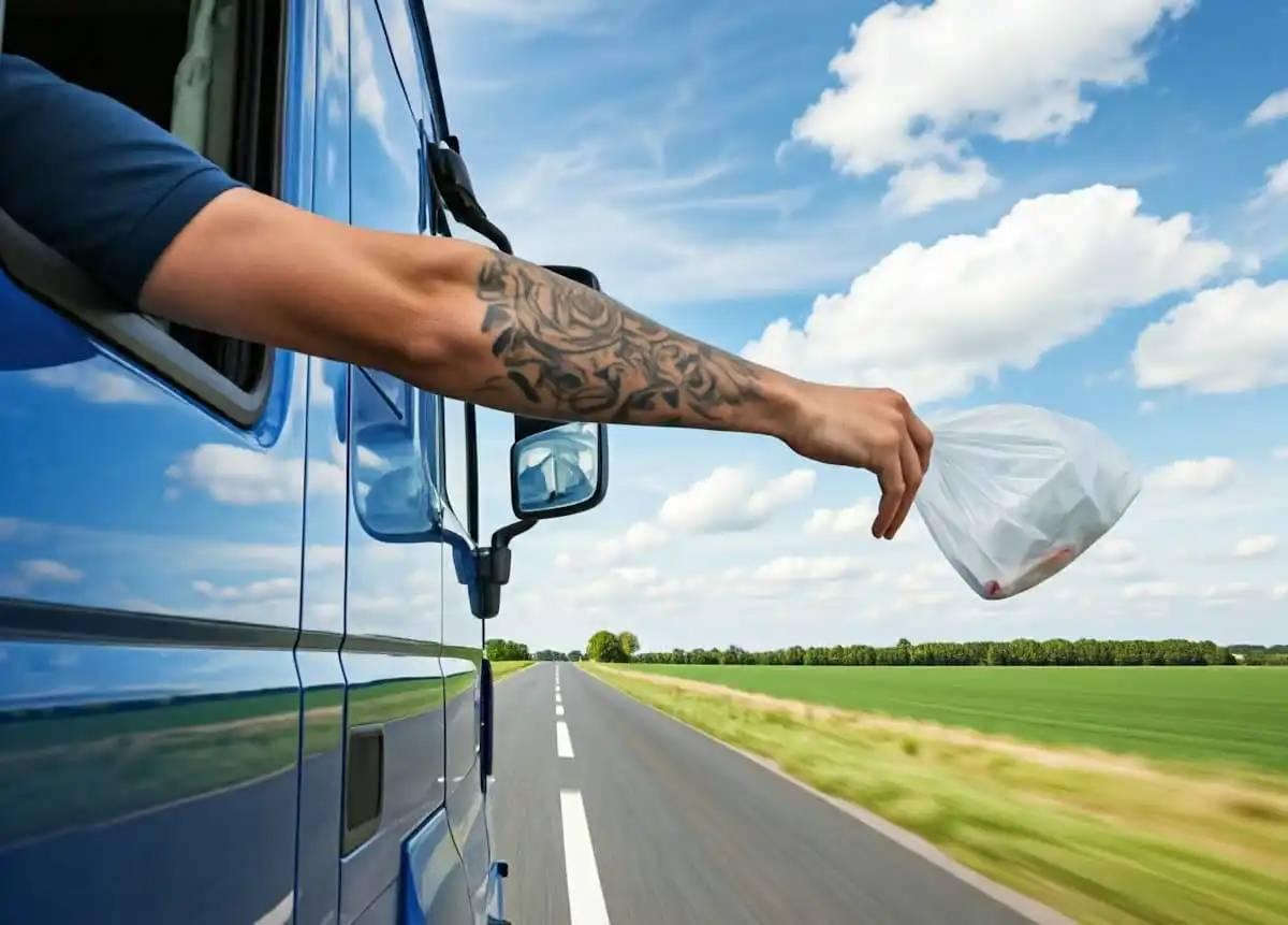 Jogar lixo para fora do veículo vai render multa pesada aos motoristas