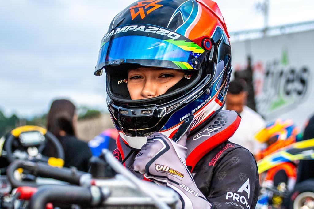 Gael Rampazzo mostra garra na pista mas enfrenta desafios na estreia do Paulista KGV