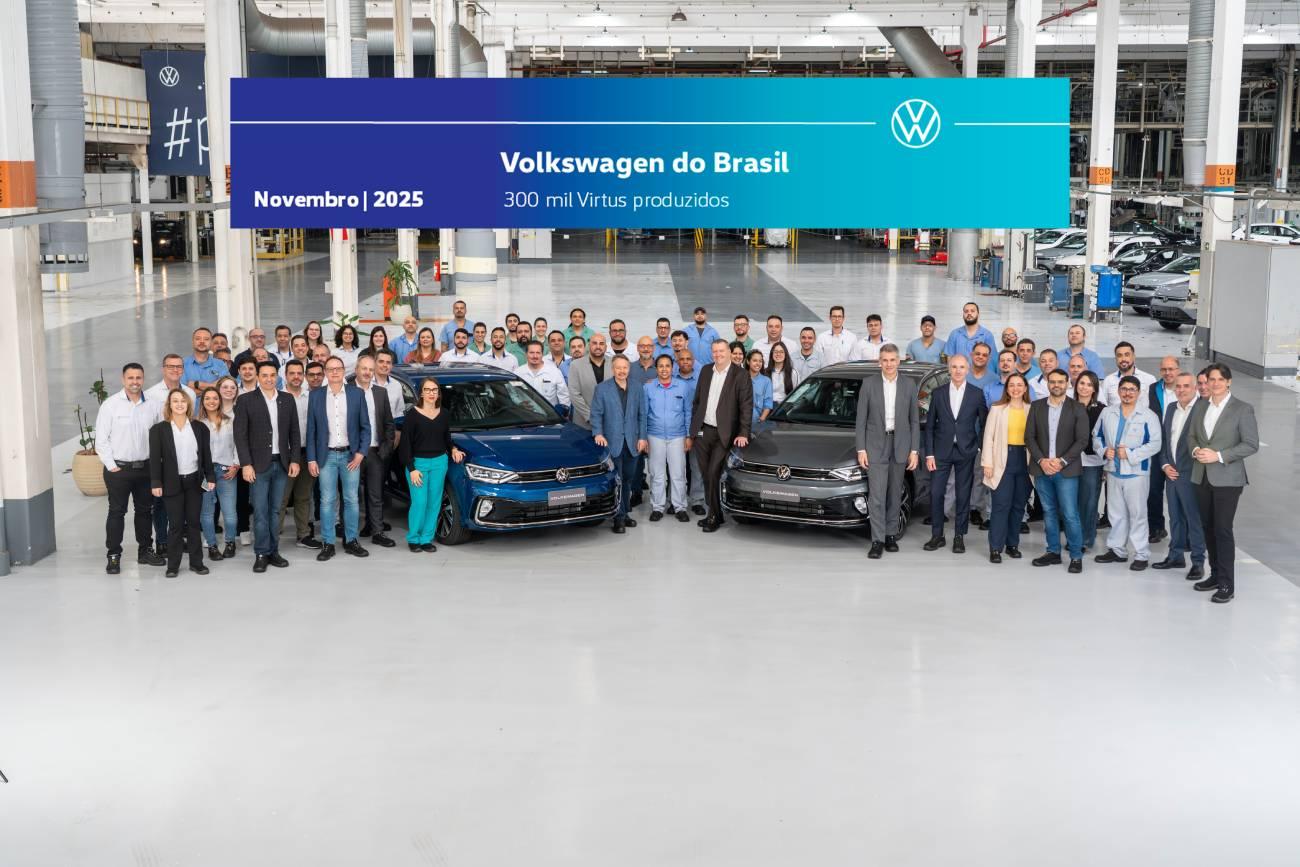 Volkswagen comemora 300 mil Virtus produzidos no Brasil