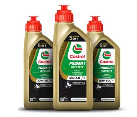 Óleo lubrificante da Castrol para motos oferece performance da pista de competição para as ruas com fórmula 5 em 1