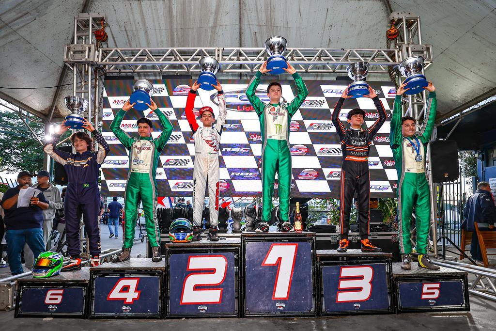 Dudu Pagliaro mostrou rápida evolução na OK-N e venceu na divisão Rookie na 3ª etapa da Copa São Paulo Light de Kart