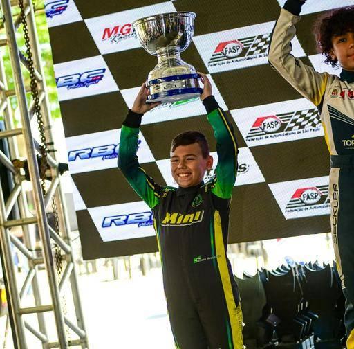 Eliabe Mastella conquistou novo pódio na Copa São Paulo Light de Kart após vencer pela primeira vez em Interlagos