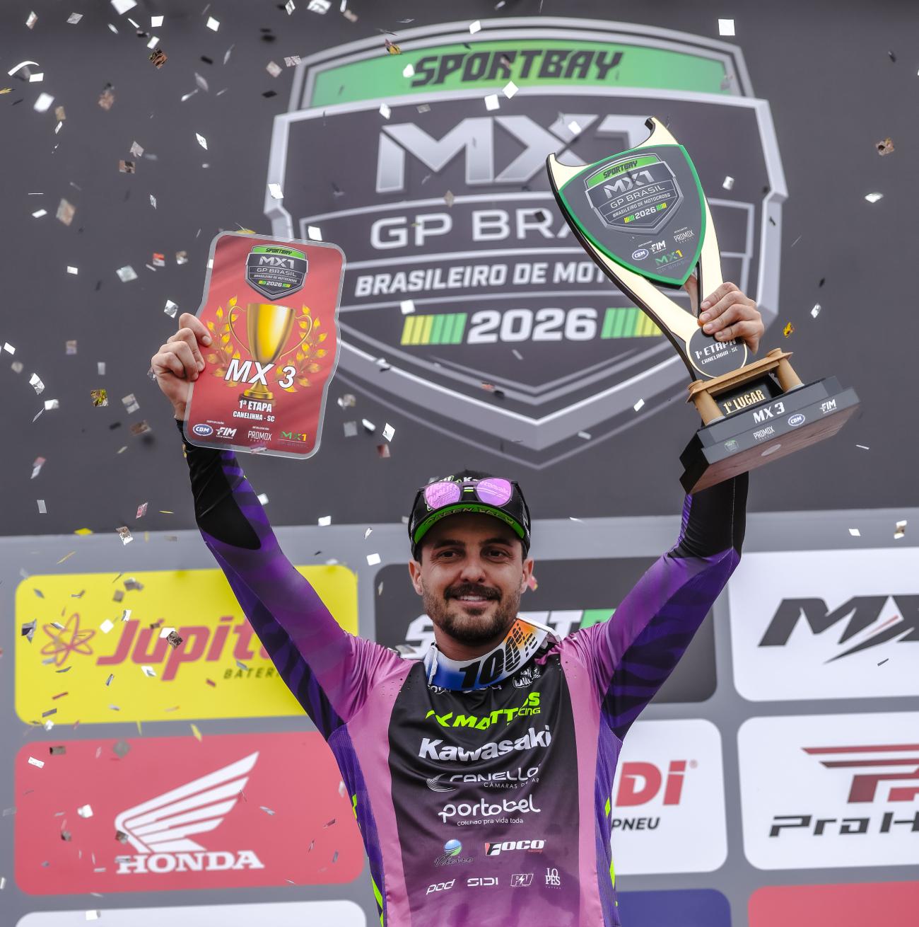 Kawasaki estreia com pódio no Campeonato Brasileiro de Motocross