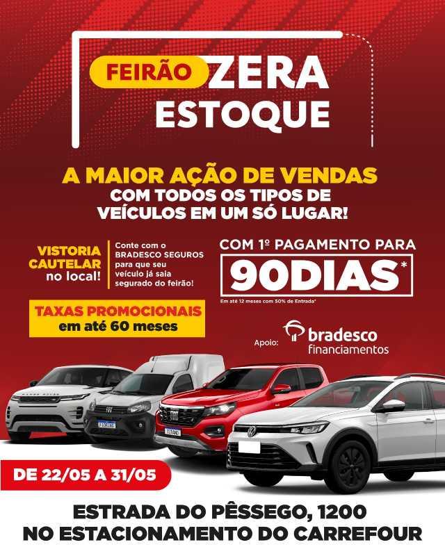 Feirão Zera Estoque tem mais de 200 veículos com condições especiais de financiamento pelo Banco Bradesco