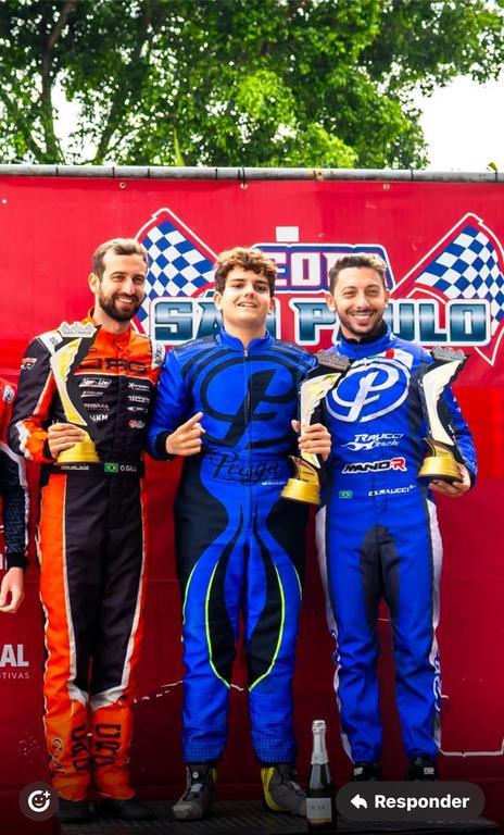 Nicollas Loretti comemora domínio completo e vitória na 4ª etapa da Copa São Paulo Granja Viana de Kart
