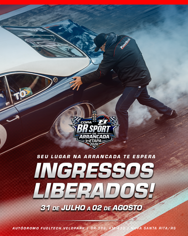 3ª etapa da Copa FT BR Sport de Arrancada estima reunir número recorde de veículos de 31 de julho a 2 de agosto