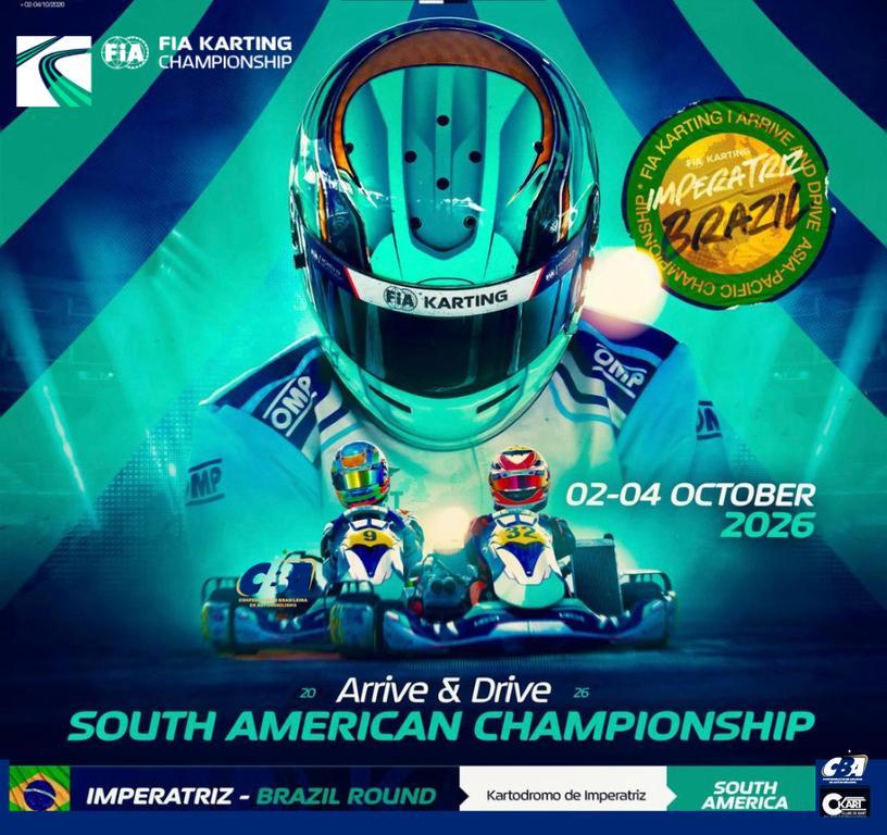 Inscrições abertas para o 1º Campeonato Sul-americano FIA Karting Arrive and Drive