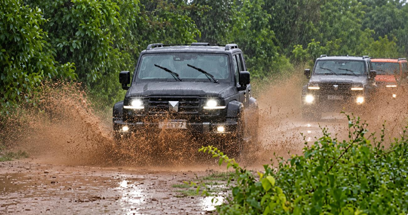 Chuva e lama dão emoção extra à primeira ExpediTank com proprietários do Tank 300