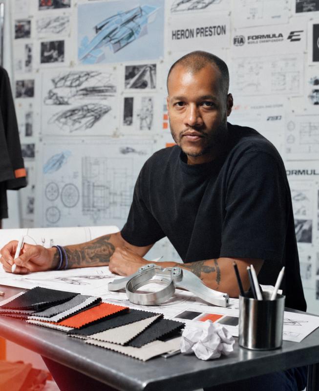 Heron Preston e FÓRMULA E se unem para repensar a moda no automobilismo