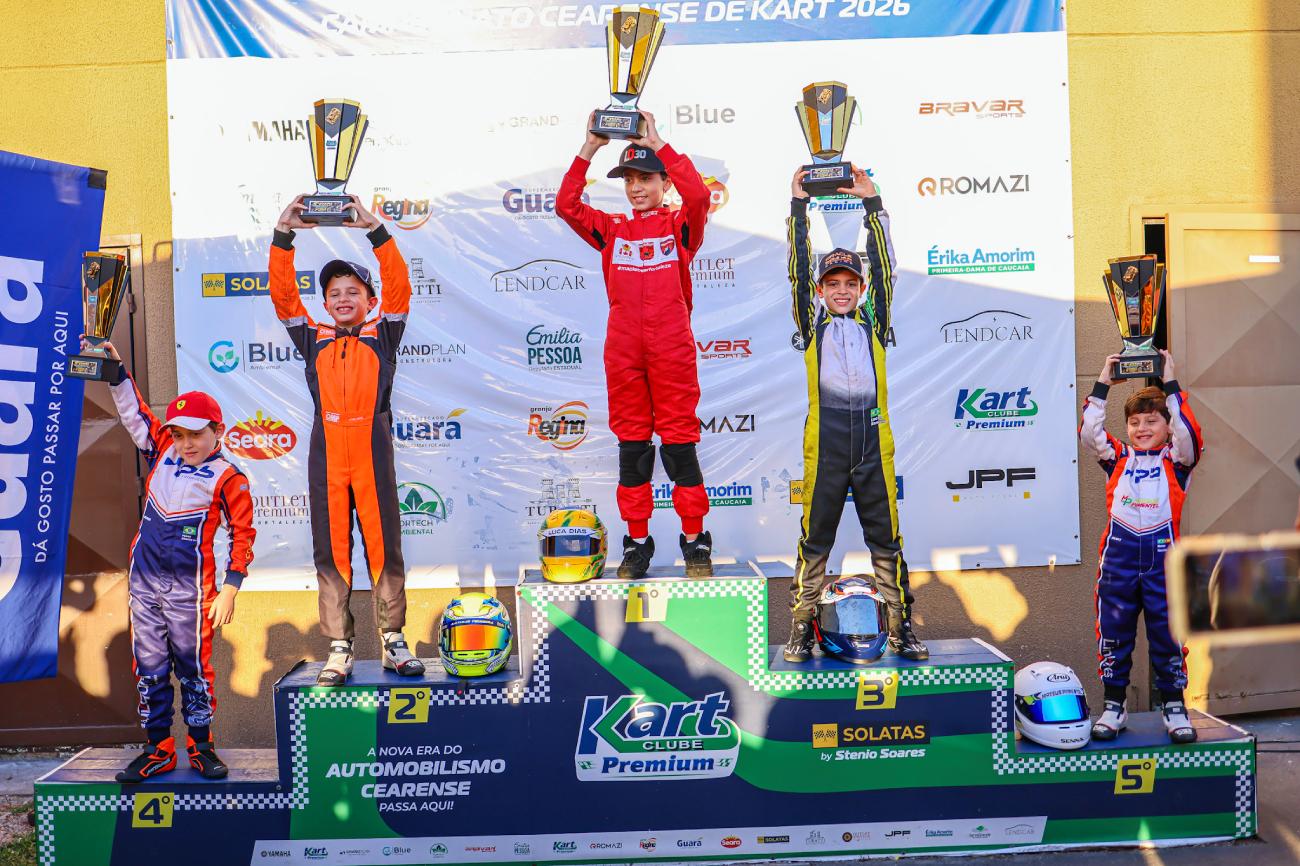 Luca Dias faz o pleno na 5ª etapa do Cearense de Kart, com ultrapassagem de tirar o fôlego na final