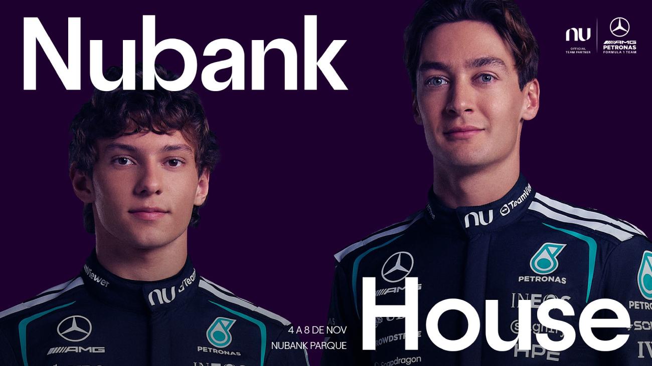 Nubank House traz o universo da Mercedes-AMG PETRONAS F1 Team  a São Paulo com experiência imersiva inédita no Brasil  