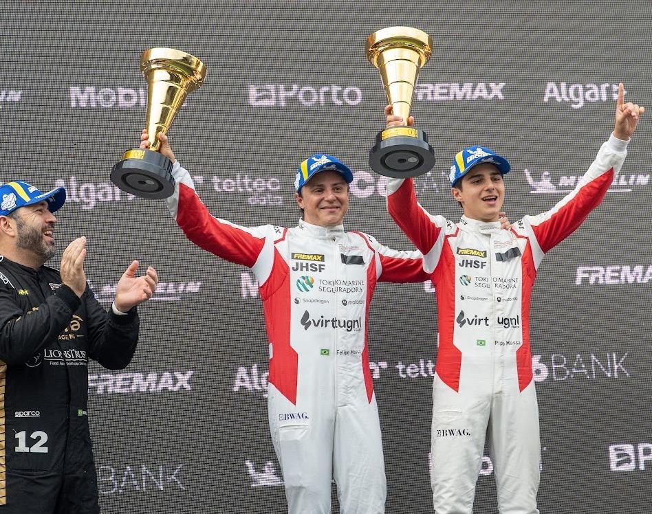 Pipo e Felipe Massa vencem pela primeira vez juntos: 