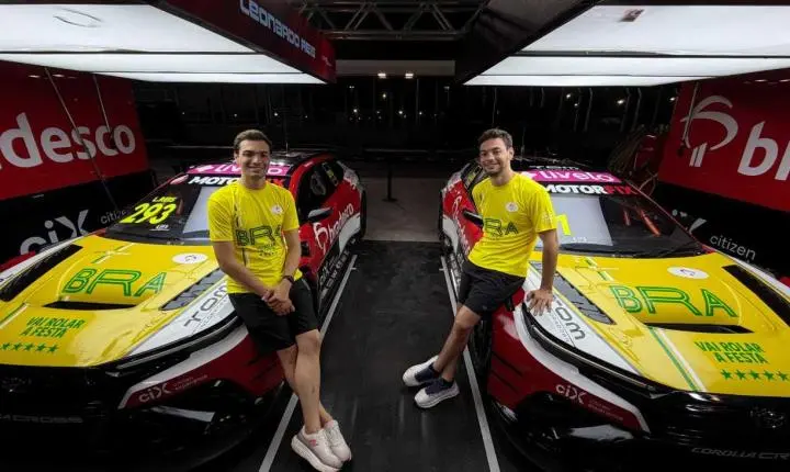 Na estreia da Bradesco Stock Car, banco une automobilismo e futebol em ação de crossover