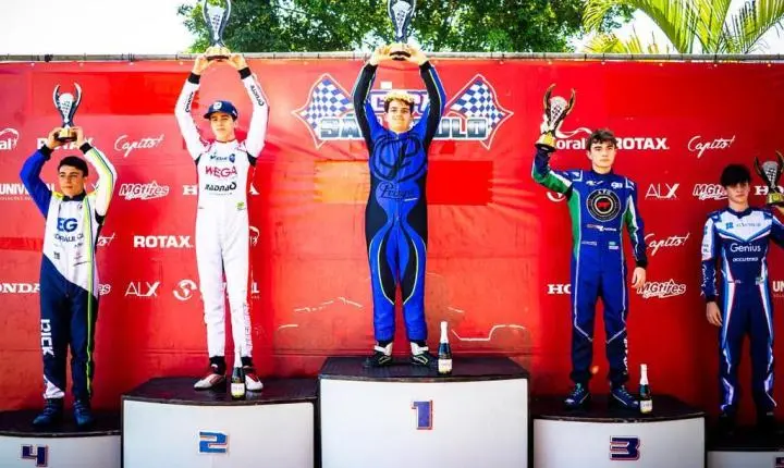 Nicollas Loretti venceu mais uma na Granja Viana e se manteve na disputa pela vaga no Rotax Max Finals