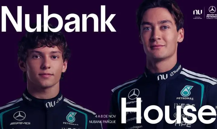 Nubank House traz o universo da Mercedes-AMG PETRONAS F1 Team  a São Paulo com experiência imersiva inédita no Brasil  