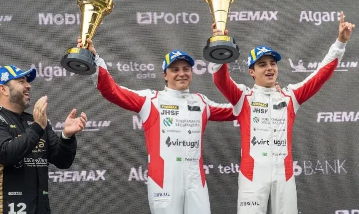 Pipo e Felipe Massa vencem pela primeira vez juntos: 