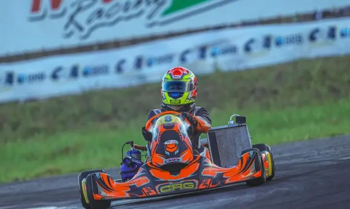 Raphael Gebara é o pole position da Copa Brasil de Kart na OK-N Júnior
