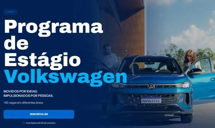 Volkswagen do Brasil abre inscrições para Programa de Estágio 2027