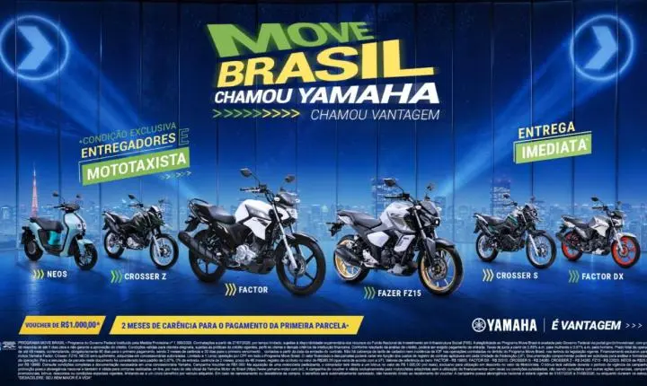 Yamaha tem disponibilidade de entrega imediata para o Move Brasil 